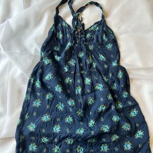 Vintage Abercrombie & Fitch Floral Blue Summer Dress